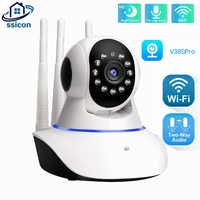 Wifi Camera Wireless PTZ IP Dome Camera Two Way Audio Home Security CCTV Baby Monitor V380 Pro APP With RJ45 Port