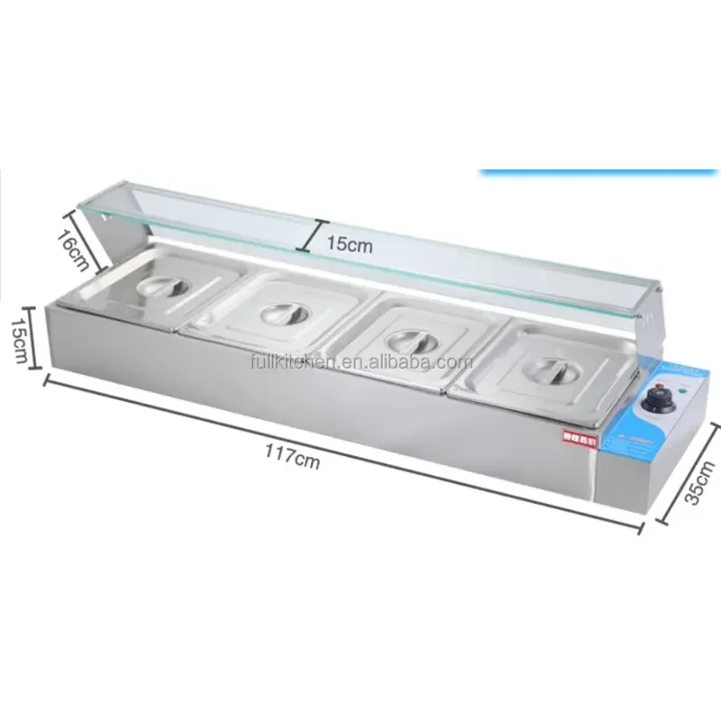 Commercial Electric Soup Warmer 304 Stainless Steel Food Heater for Catering Restaurant Kitchen Equipment Buffet Serving Pot