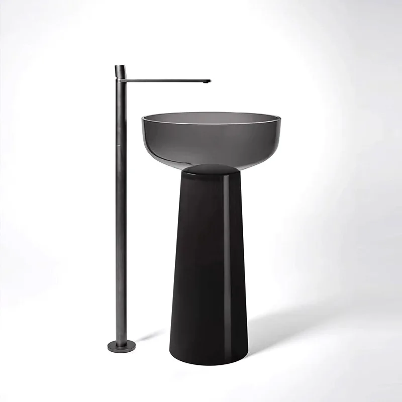 

Round column basin Resin basin Artificial stone Transparent washbasin