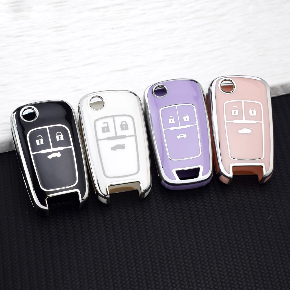 Funda de TPU para Llave de Auto Chevrolet Malibu, Cruze, Camaro, Aveo, Sail, Epica, Lova, Impala, Orlando, Buick y Opel, con 2/3 Botones