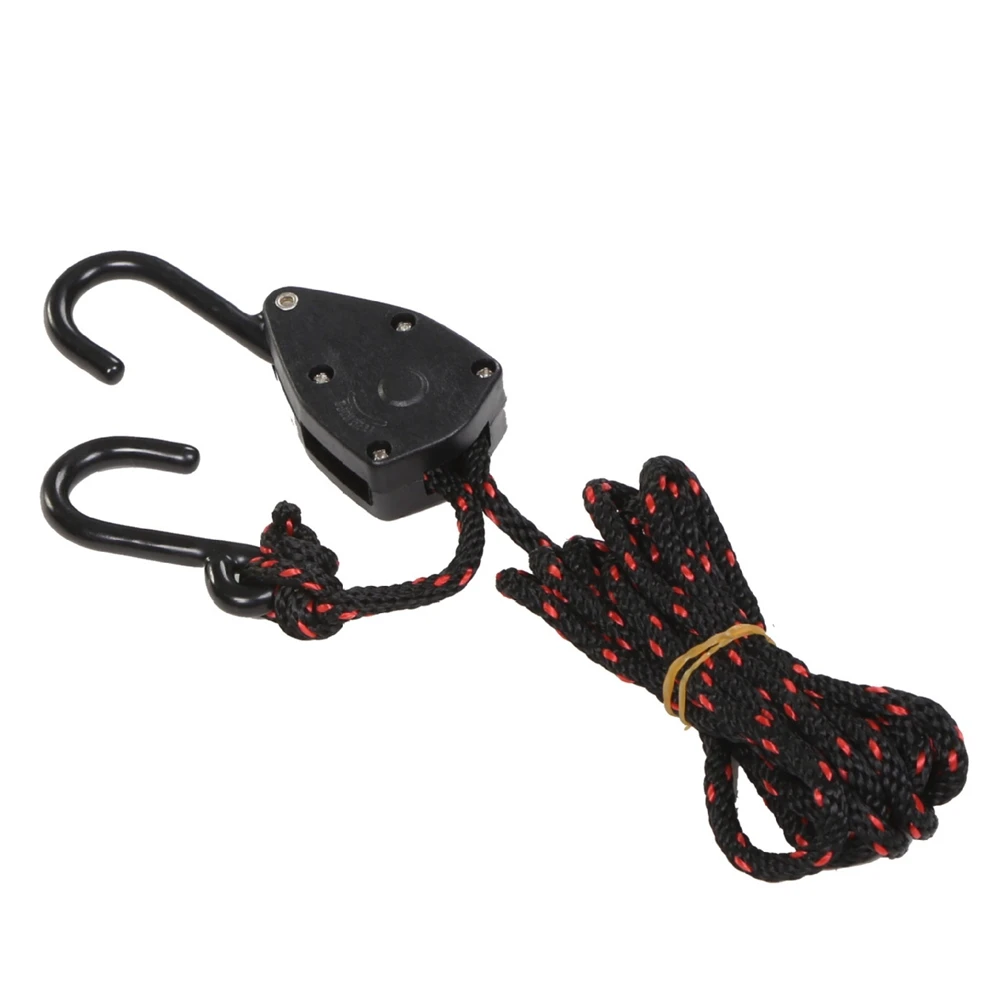 

2 Pairs Pulley Rope Transom Kayak Bow Stern Ratchet Accessories Boat Tie Downs Straps Canoe