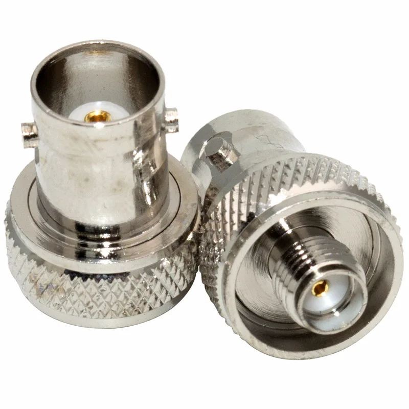SMA Buchse auf BNC Buchse Adapter Walkie Talkie Stecker SMA auf BNC für Zweiwegradio BaoFeng UV-5R FD-880 vernickelt – Detail 1