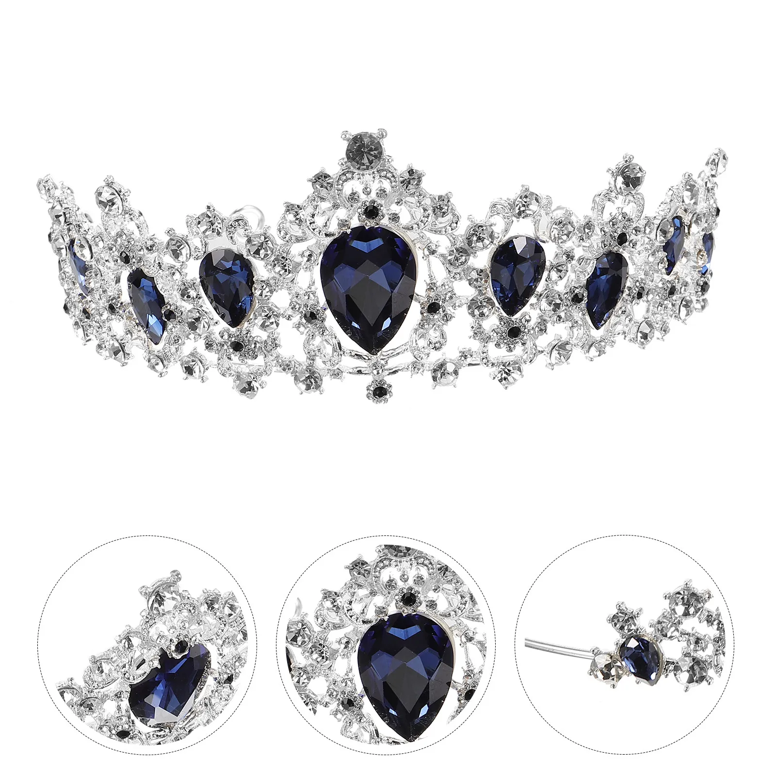 

Elegant Bride Crown Chic Baroque Retro Wedding Headdress Party Hair Accessories for Women Female Princess-Style Tiara Bridal