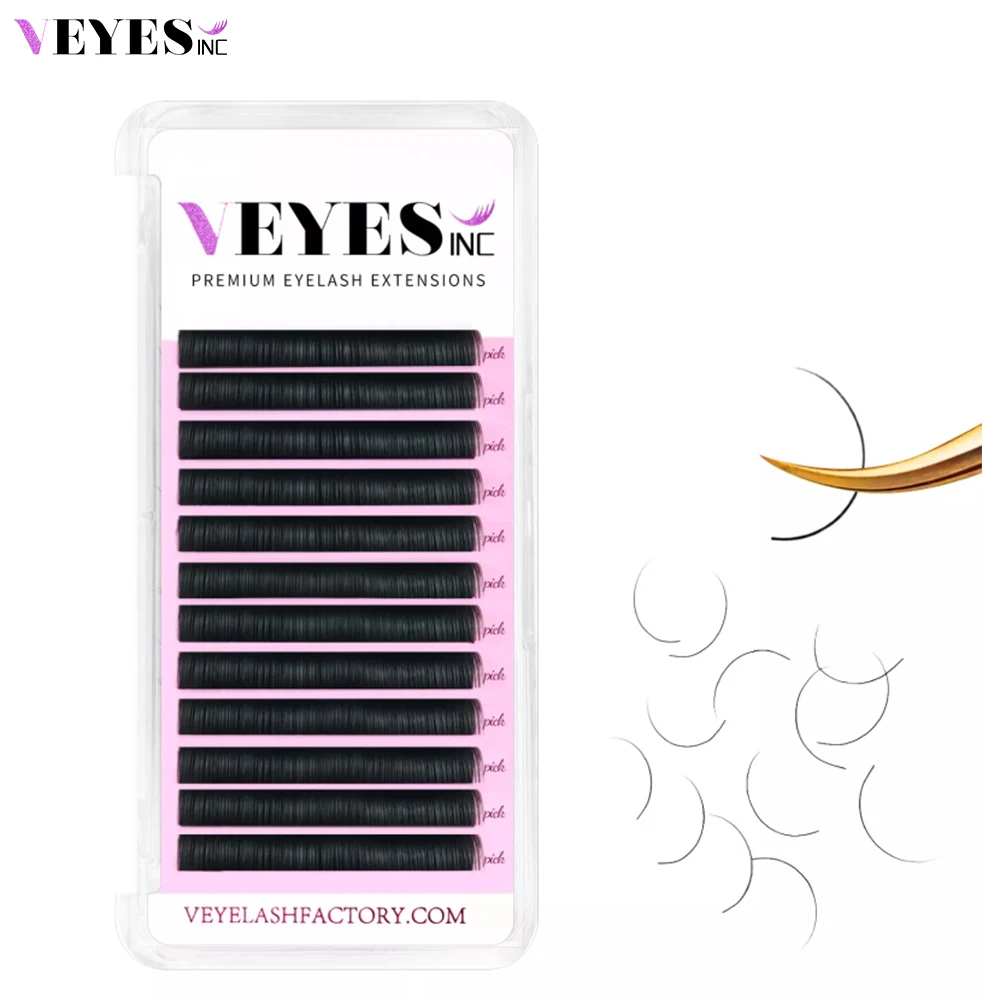 Veyes Inc Indywidualne przedłużanie rzęs Faux Mink Matte Lashes 8-20mm Veyelash Professionals Classic Natural Lash Bulk Wholesale — zdjęcie 2