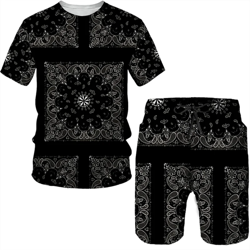 Kids Sets Graffiti Ethnic Style 3D Print Kids Sets Fashion TShirts Beach Board Shorts Swimwear Tees Tops Boy Girl Suits Clothes