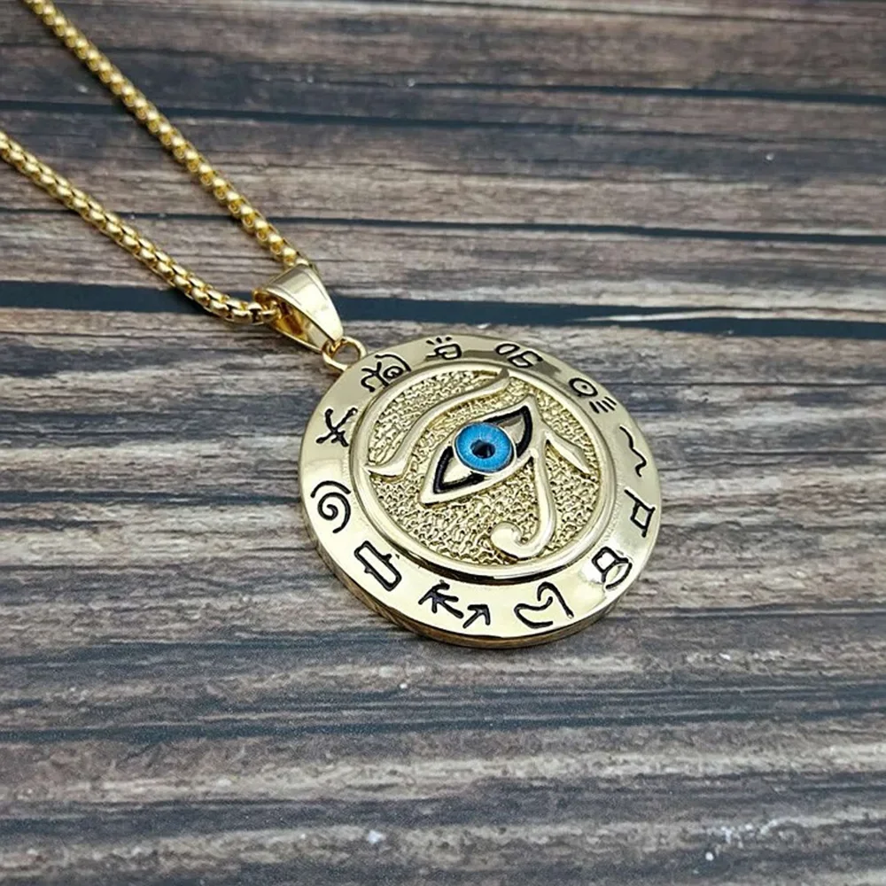 Boutique Metal Hiphop/Rock Eye Of Providence Unisex Necklace Stainless Steel Pendant Jewelry Accessories Gift