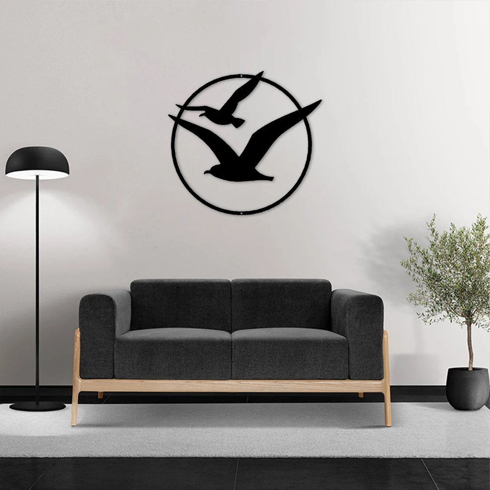 Küstenmöwen Metall Wandkunst Stahl Dekor für Home Office Wanddekorationen, Wohnzimmer, Schlafzimmer Eisen Kunst Wanddekorationen