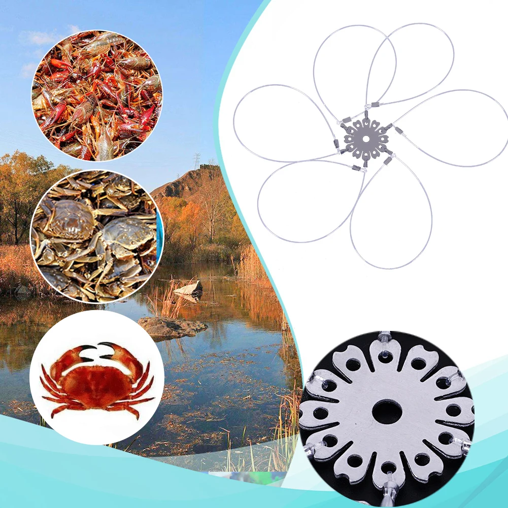 6/8 Rings Crab Catcher Loop Stainless Steel Shrimp Crab Cast Trap Ring Round Fishing Accessories