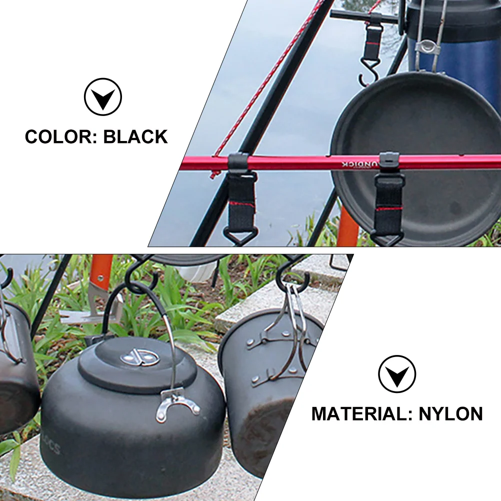 

5pcs Camping Hook Heavy Duty Movable Storage Hook for 18-20mm Pipe Easy Install Outdoor Hanging Organizer Garden Garage Shed