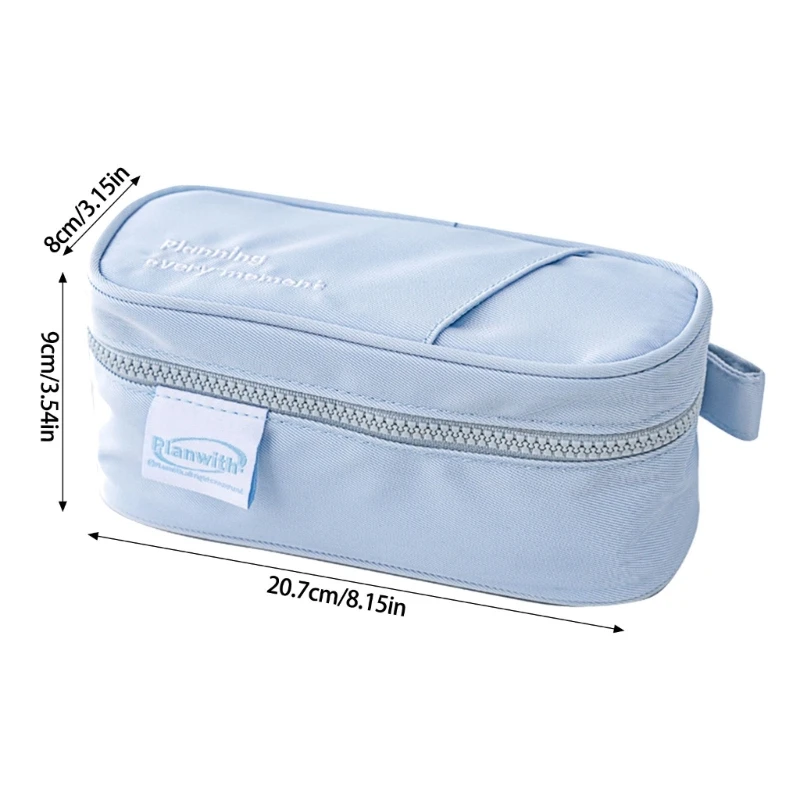 Pen Bag Desk Stationeries with Zippers for School & Office