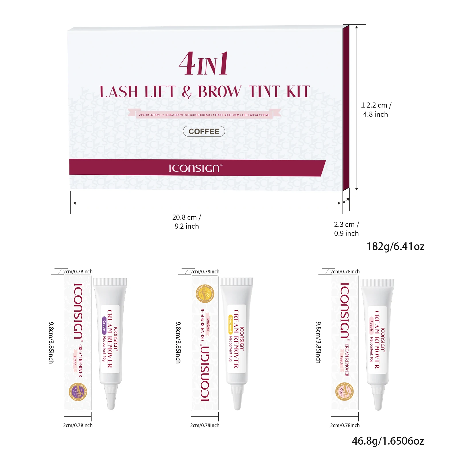 Zestaw do podnoszenia i koloryzacji rzęs Lash Fast Lift And Tint Kit, żel do usuwania kleju do rzęs, szybki profesjonalny zestaw do trwałej na rzęsach 3w1, czarny zestaw do koloryzacji brwi.