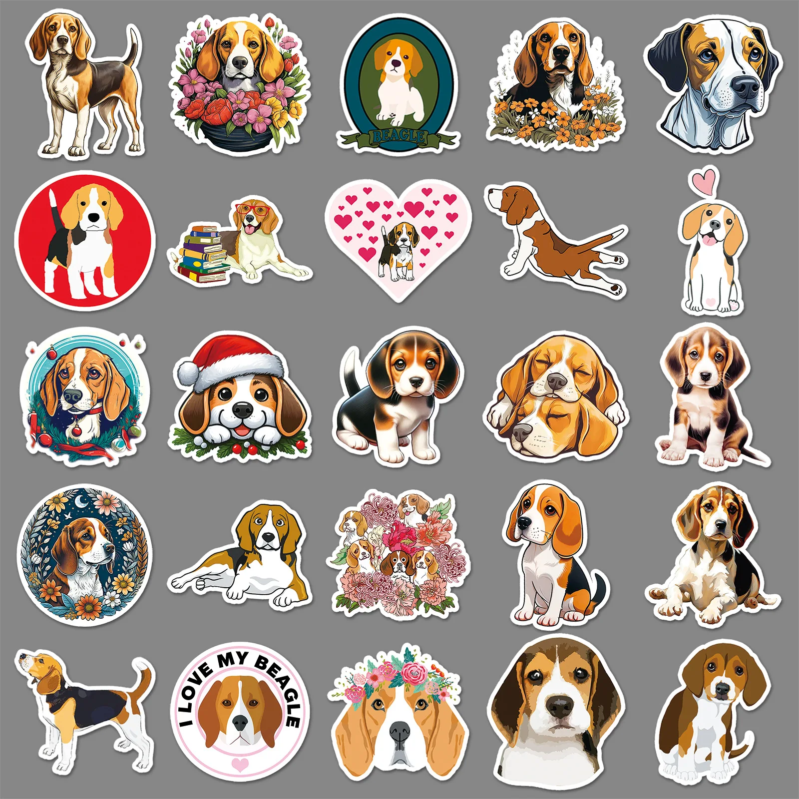 10/50 قطعة بيغل الكلب الكتابة على الجدران ملصقات لطيف الكلاب الكرتون مائي الاطفال لعبة DIY بها بنفسك الأمتعة الهاتف الغيتار سكيت محمول سكوتر