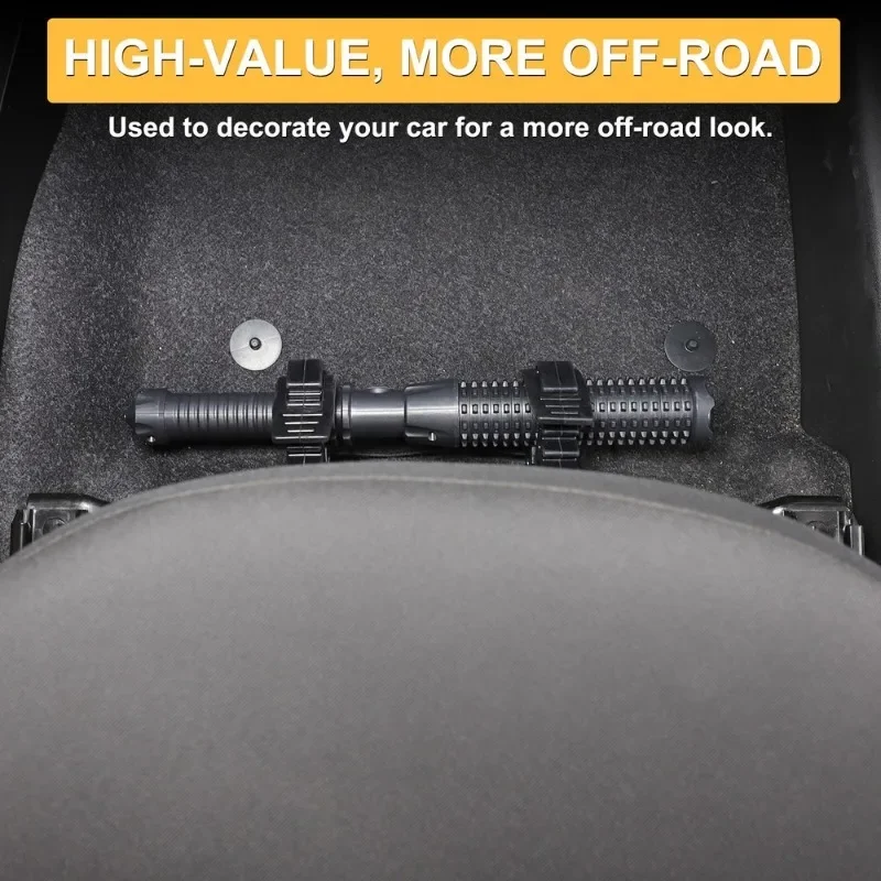 

For Fiat 500 2016-2024 Aluminum Alloy Black Car Under Seat Flashlight Holder Bracket Interior Car Accessories