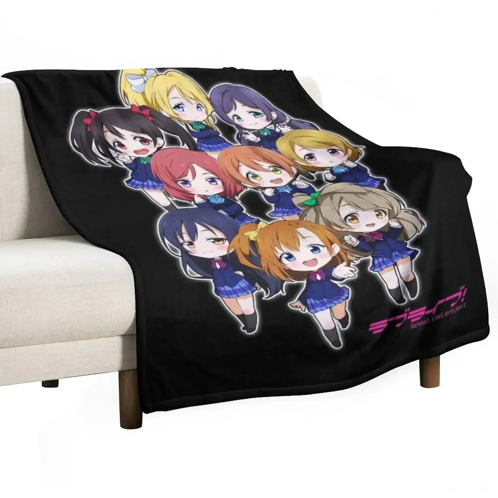 LOVE LIVE! SCHOOL IDOL PROJECT Throw Blanket Decorative Beds Cute Plaid Sofa Quilt Blankets