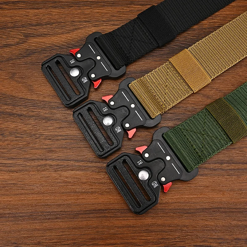 Ceinture d'extérieur multifonctionnelle pour hommes, toile de haute qualité pour nylon, ceinture de luxe pour hommes, jeans de sport pour femmes