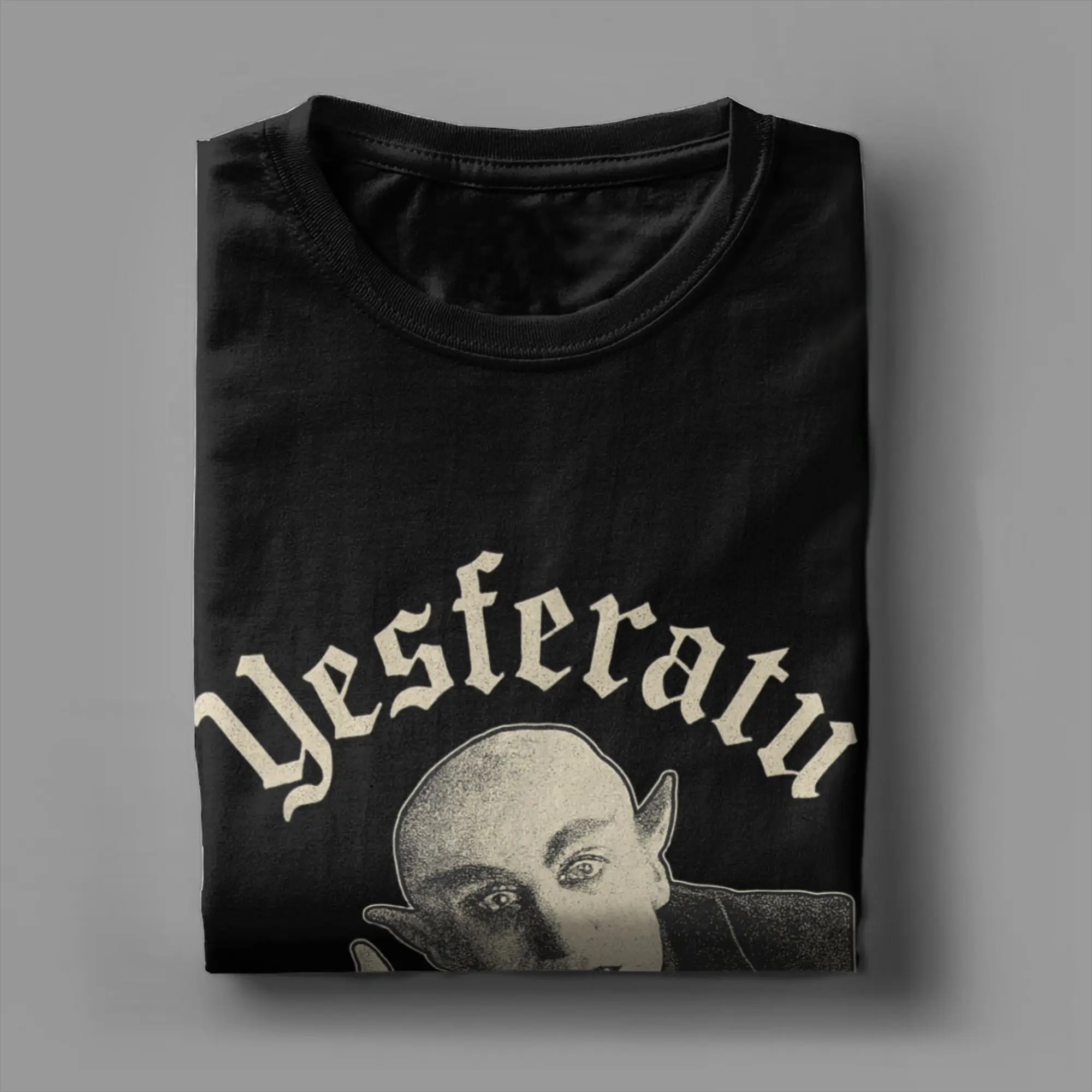 الرجال Yesferatu مضحك Nosferatu مصاص دماء تي شيرت هالوين ميمي القطن ميرش مضحك قصيرة الأكمام الجولة الرقبة تيز الجرافيك تي شيرت