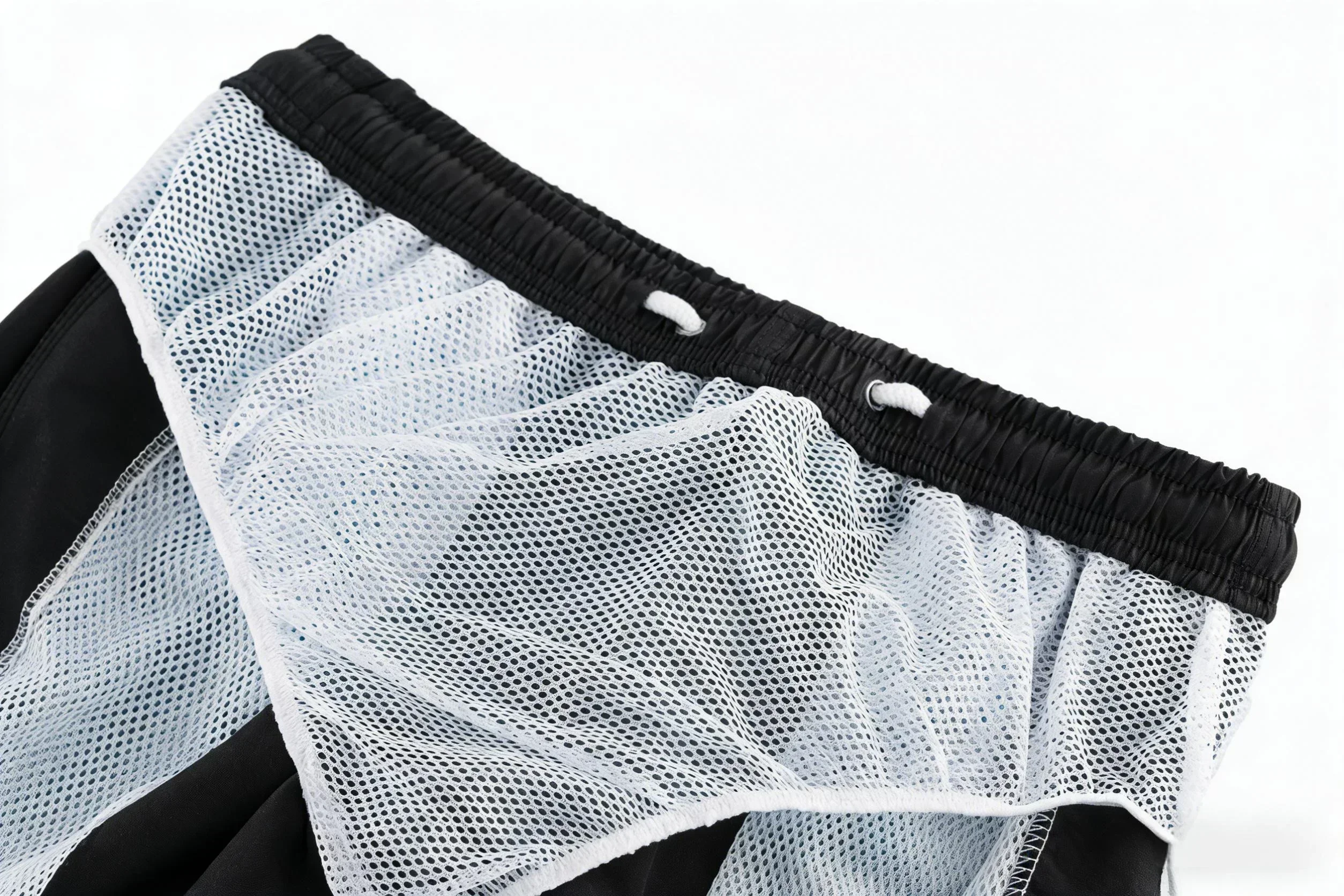 Herren-Badeshorts mit Kordelzug und Netzfutter, elastischem Bund, atmungsaktiv, weich, lässig, Alltags-Streetwear – Detail 5