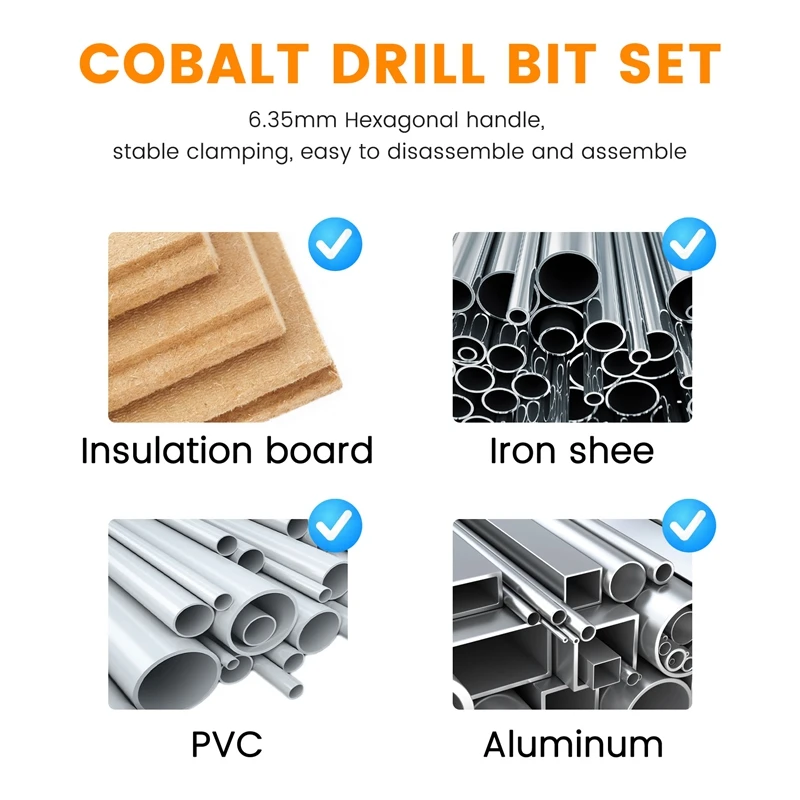 A23T 3pcs PPR Step Drill Bit Set 20/25/32mm Hex Shank Chamfering Cutter Water Pipe Connection Tool
