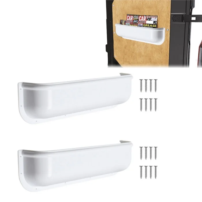 2 Sets Universal Door Storage Pocket Box Shelf Racking RV Camper Tool Storage Barn With Fitting Screws Car Accessories