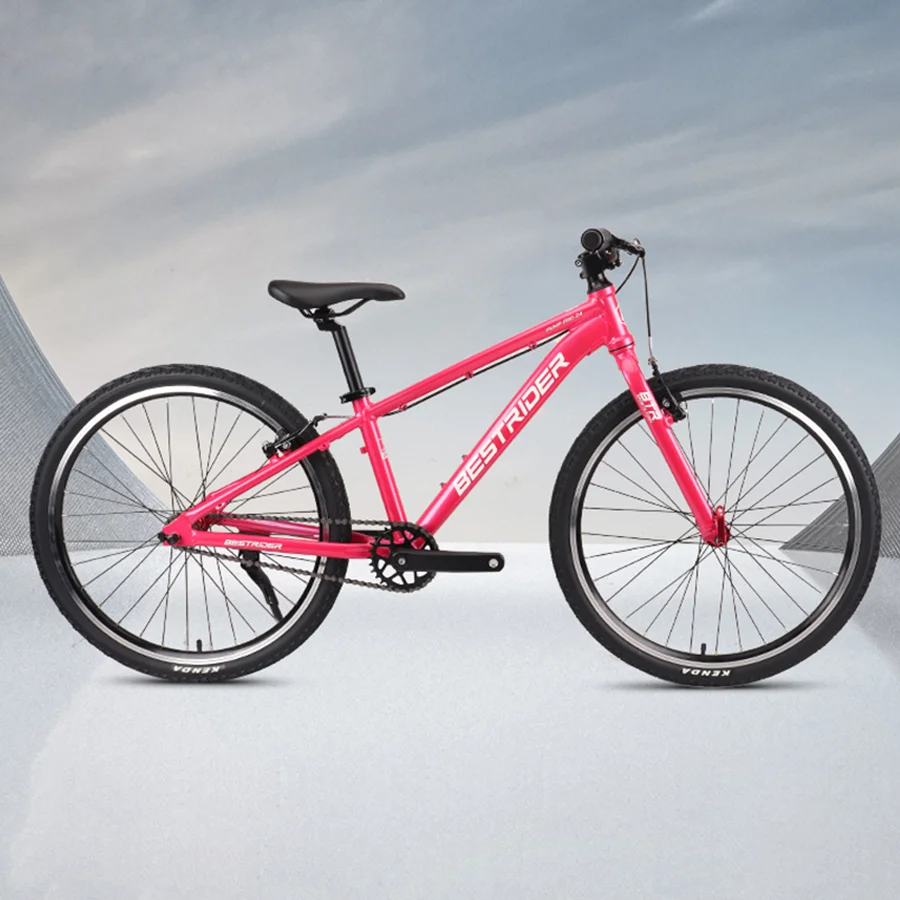 子供用自転車 マウンテンバイク 24インチ Vブレーキシステム搭載 シングルスピード アルミ合金自転車 レーシングジュニアバイク