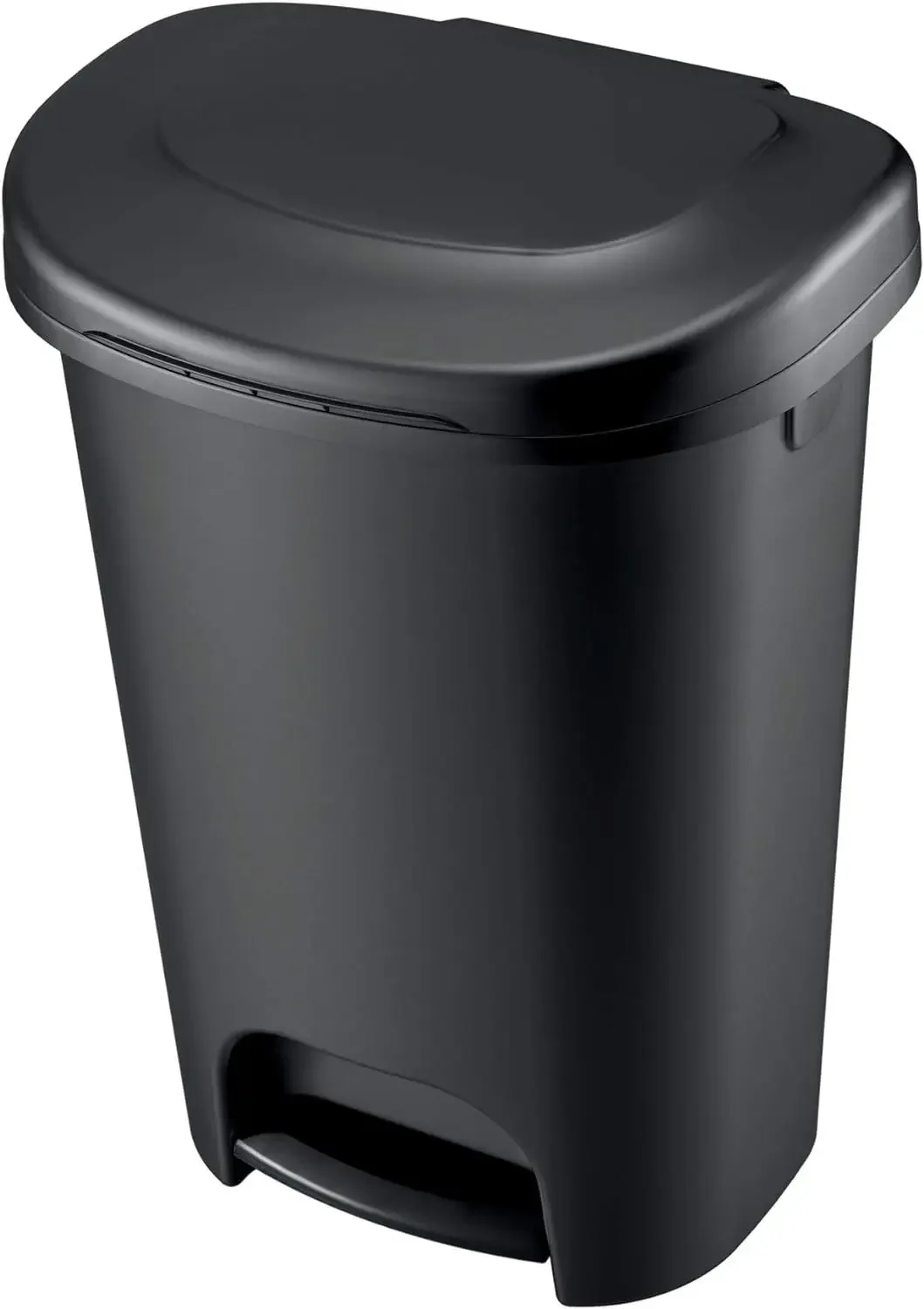 

Rubbermaid Classic Step-On Trash Can with Lid, 13-Gallon, Black, Easy Clean Wastebasket for Home/Kitchen/Bedroom/Office