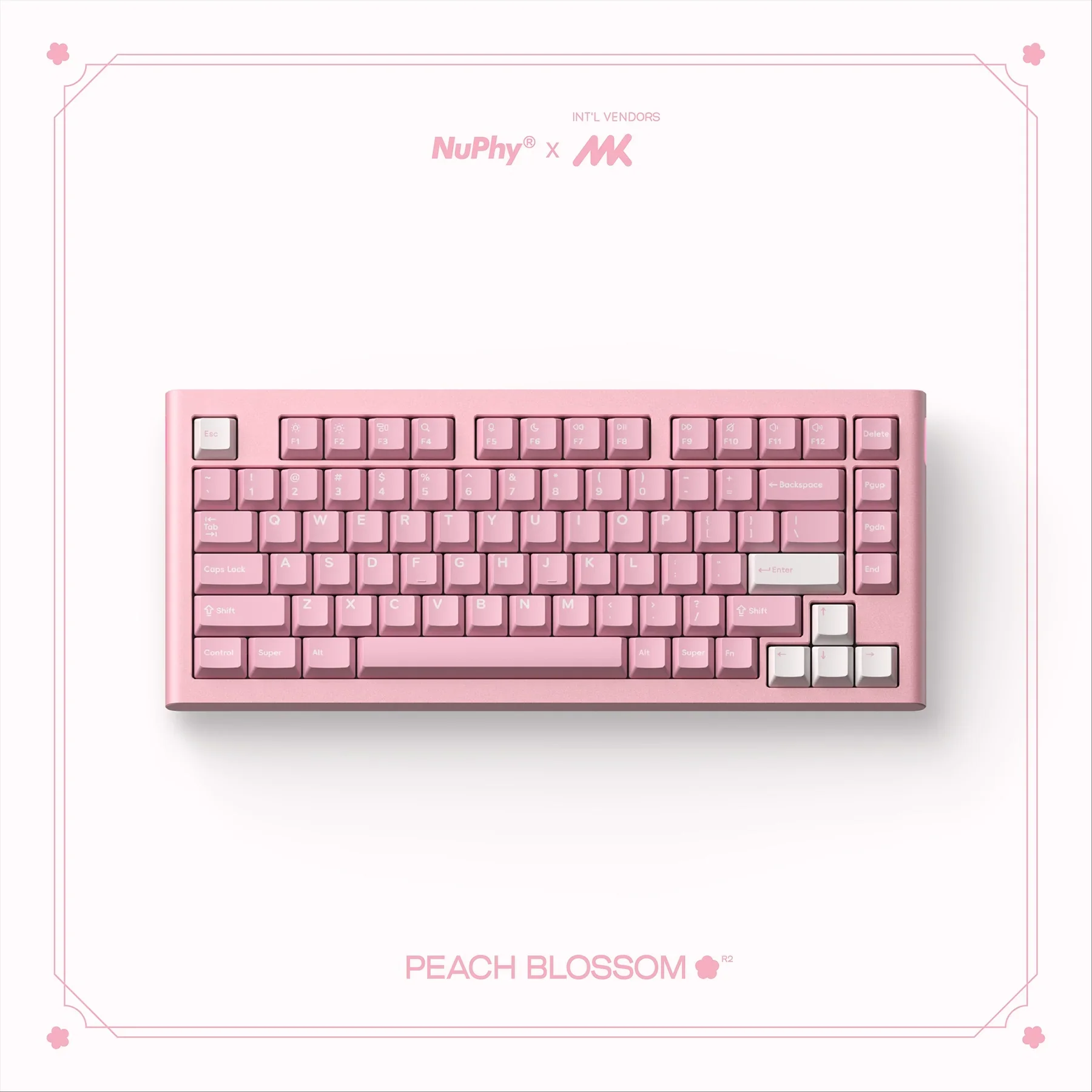 NuPhy Peach Blossom Berry Profile Dye-sub PBT Keycaps Set Suitable for AIR Series AIR60 V2/AIR75 V2/96 V2