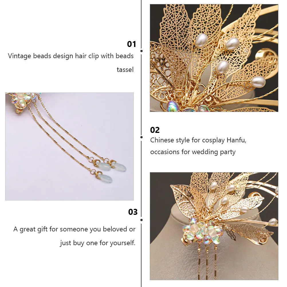 

Tassel Hairpin Chinese Style Hair Stick Pin Retro Design for Cosplay Hanfu Wedding Prom Banquet Daily Life Gift
