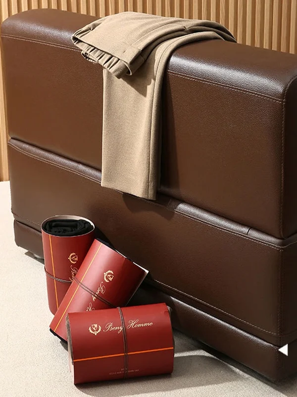 

Luxury Acetate Wool Men's Trousers 3D Tailoring Commute Sle Autumn Winter Faionable Casual Pants Polyester Fiber