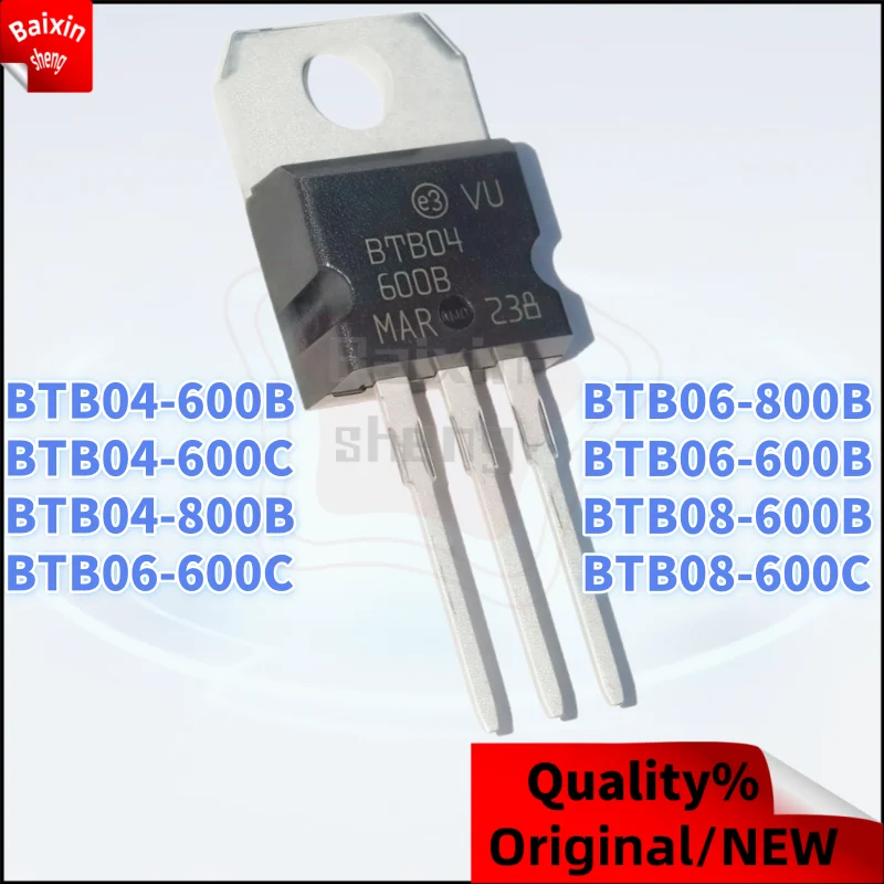 

10PCS NEW BTB04-600C BTB04-600B BTB04-800B BTB08-600C BTB08-600B BTB06-800B BTB06-600C BTB06-600B TO-220 BTB BTB04 BTB06 BTB08