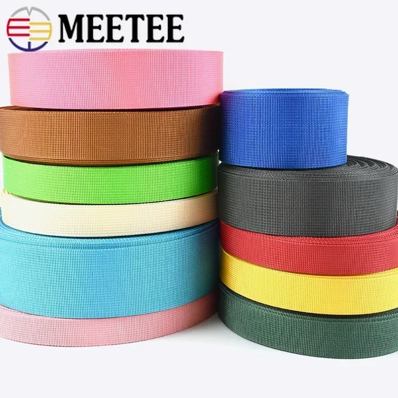 5Meter 20/25/32/38/50mm 1.1mm Dikke Nylon Lint Band voor Veiligheidsgordel Knapzak Strap Singels Tapes DIY Tassen Naaien Accessoires