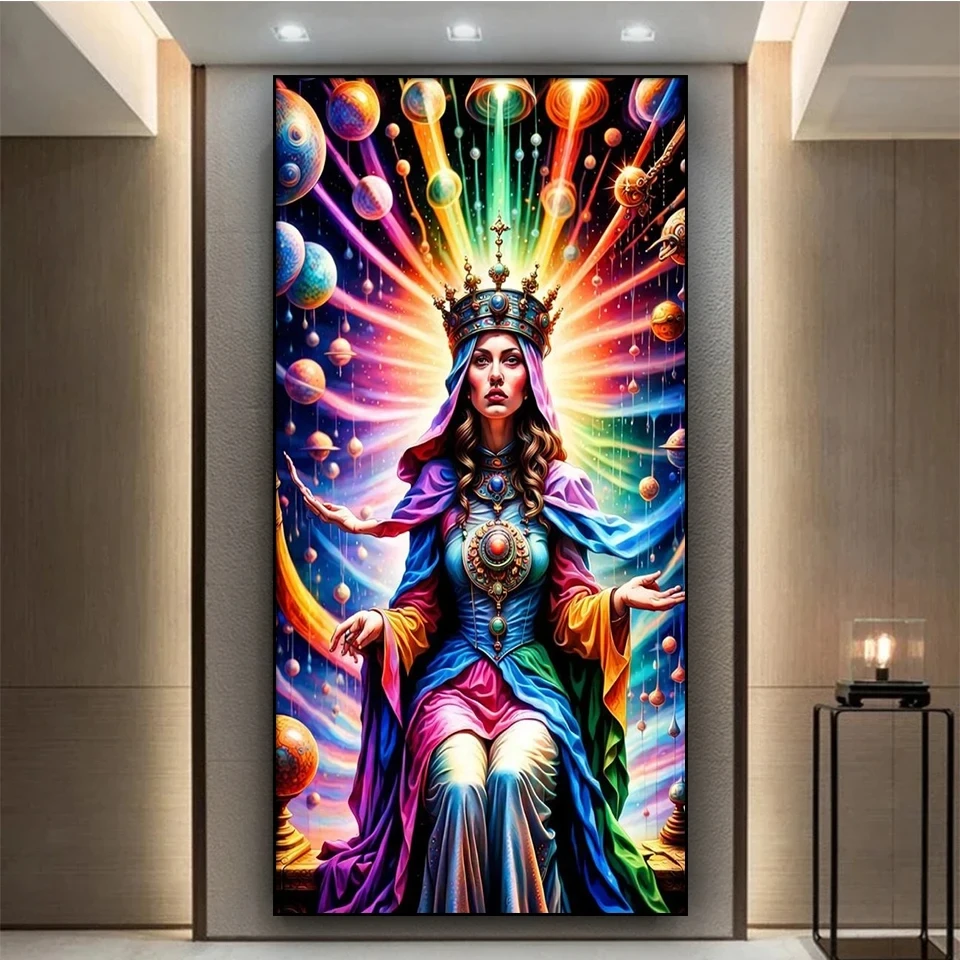 Queen of Colorful Starry Sky Diy Diamond Painting New 2024 Full diamond Mosaic colorful Beauty jewelry Cross stitch Home Decor