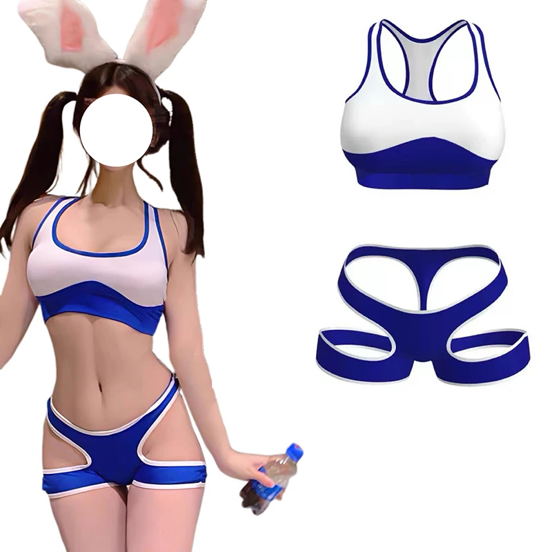 

Hot Sexy Top Short Trousers Hollow Out Erotic Lingerie Outfits For Women Gymnastics Suit Cosplay Costumes Gym Yoga Pants Uniform