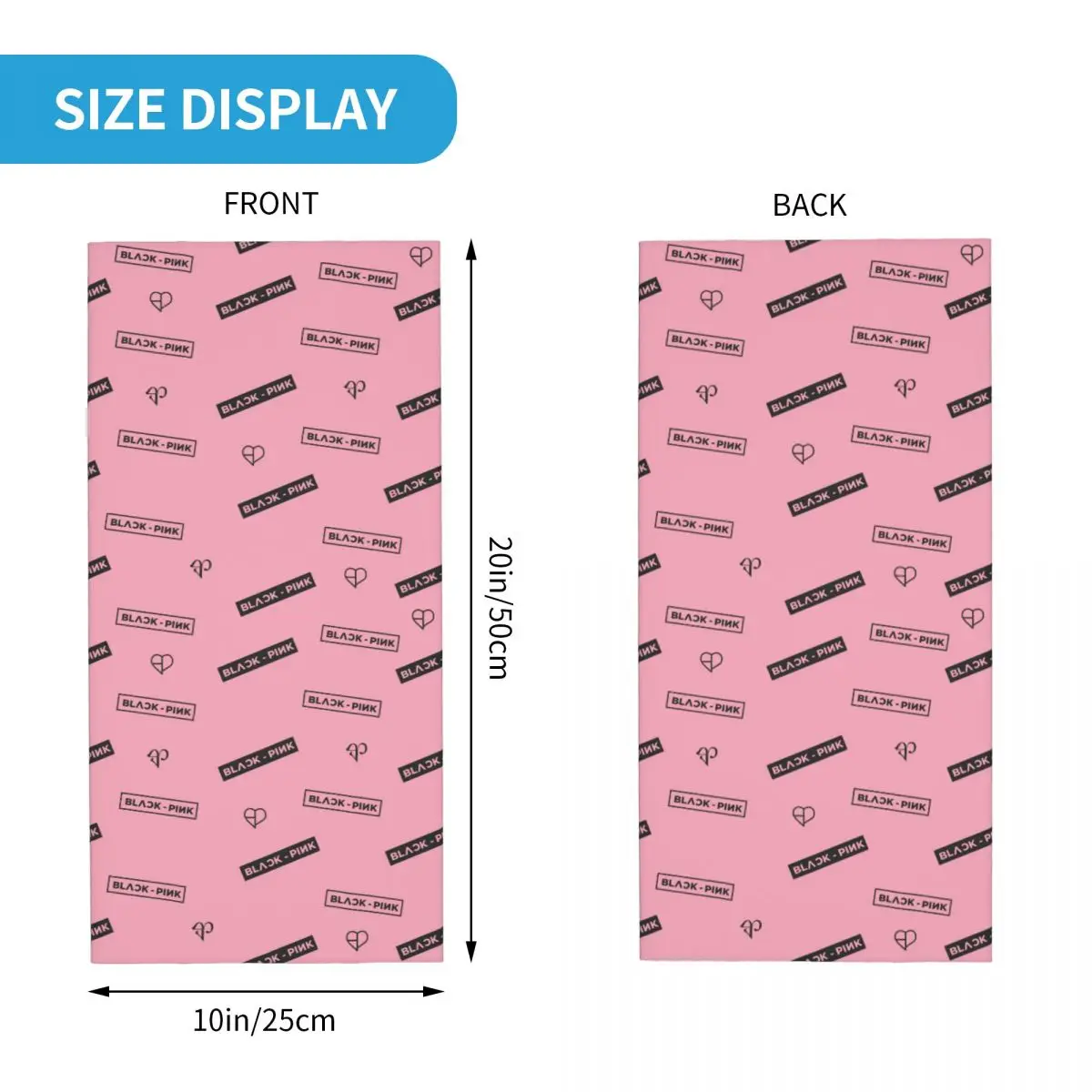 Custom Black Pink Dance Group Bandana Neck Gaiter for Hiking Running Men Women Wrap Scarf Cute Kpop Headband Warmer