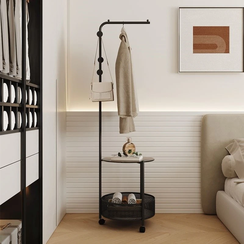 Coat rack Floor-to-ceiling bedroom light luxury corner clothes rack Storage rack Corner household