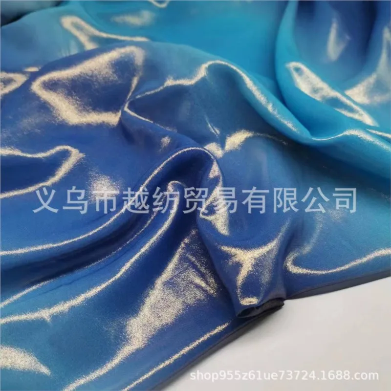 Gradient Chiffon Bronzing Fabric Diy Hand Sewing Polyester Fashion Dress