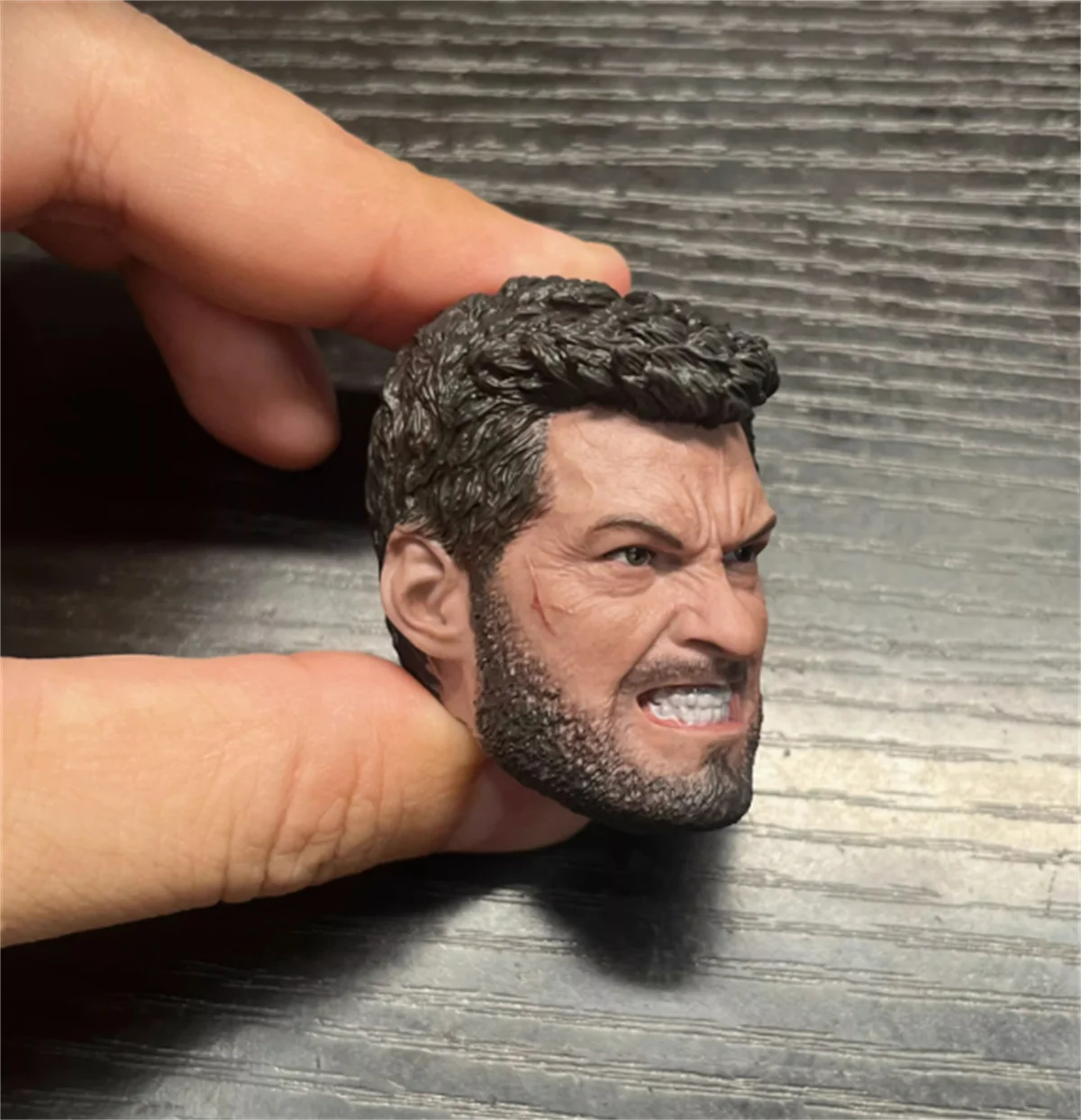 1/6  Hugh Jackman Head Sculpt Expression Male Action Figure  For 12''Figure   customize Model for 12