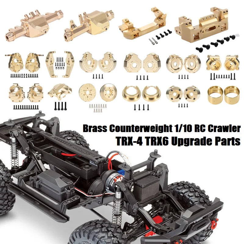 

RCGOFFLOW TRX4 Brass Portal Axle Weights Caster Blocks Diff Cover Optional Parts for 1/10 RC Crawler TRX-4 Defender Bronco Parts