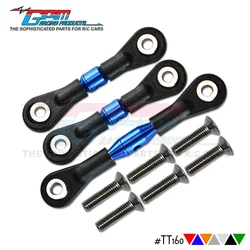 3Pcs Metal Steering Rod Link Rod Tie Rod for TAMIYA TT01 TT01D TT01E 1/10 RV Car Upgrade Parts Accessories