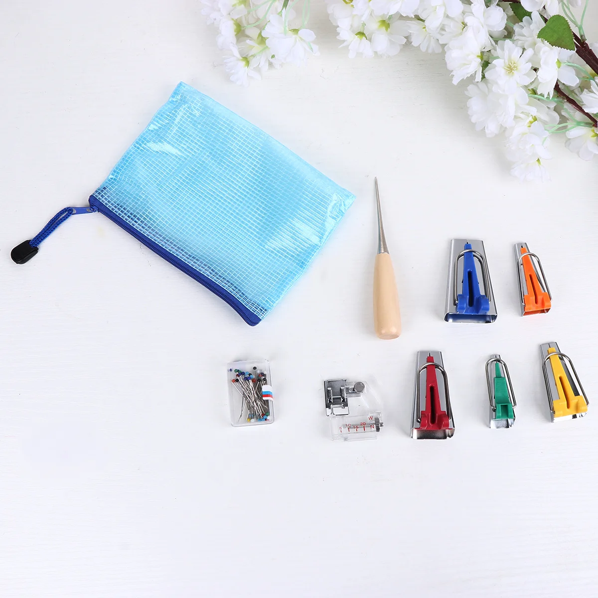 

1 set Bias Tape Maker Set 6-25Mm Binding Tool For Sewing Quilting Craft Edge Trimming Tool With 5 Sizes Handicraft Sewing Tape