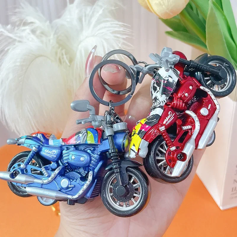 Motorcycle Keychain Car Key Ring Birthday New Year Gifts for Brother Father Boyfriend Wholesale