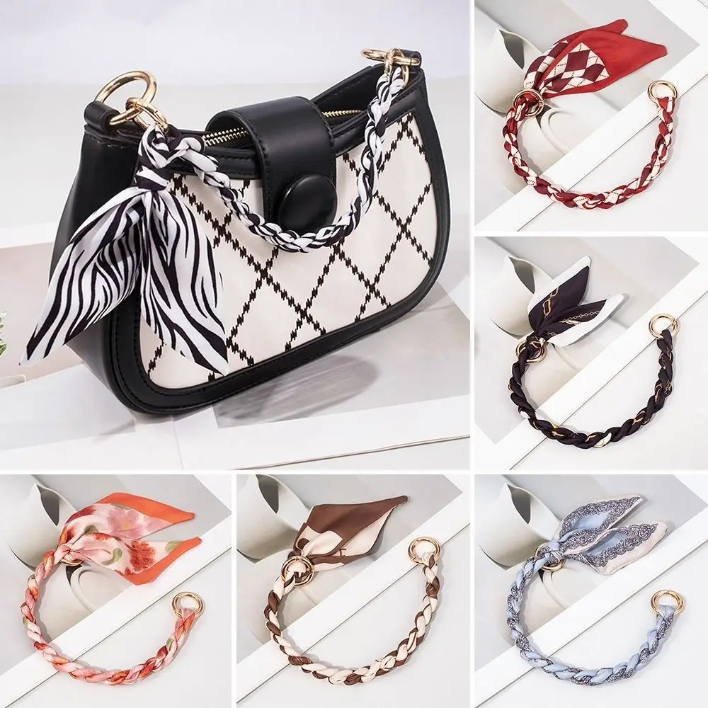 Hardware Metal Alloy Silk Scarf Bag Chain Detachable Bow Ribbon Handbag Strap Bags Belt Straps Handbag