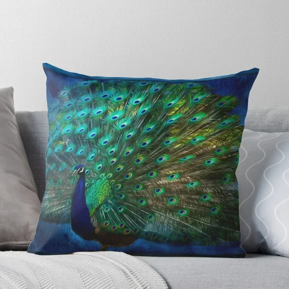 

Being Yourself - Peacock Art Throw Pillow Decorative Cushion Cover Luxury Pillow Case pillow