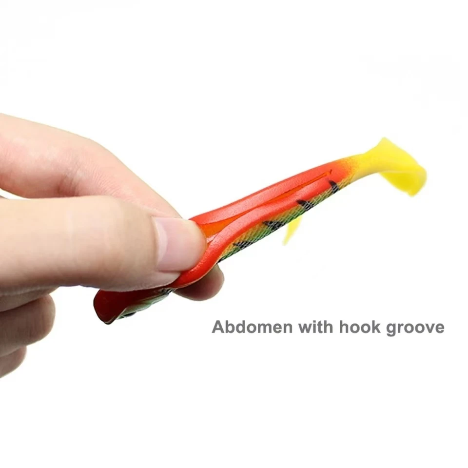 Fishing Lure 125mm 5.5g Swimbait Shad T-Tail Soft Bait Artificial Silicone Lures Bass Pike Fishing Jigging Wobblers image 5