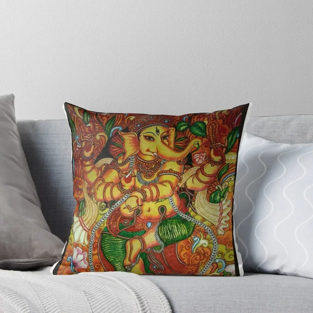 Ganesha Mural Throw Pillow luxury home accessories christmas supplies pillow