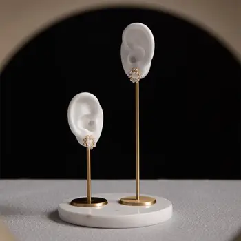 الأذن شكل مجوهرات الأذن مسمار عرض موقف القرط عرض الرف سطح المكتب جمع الأقراط المنظم الرف