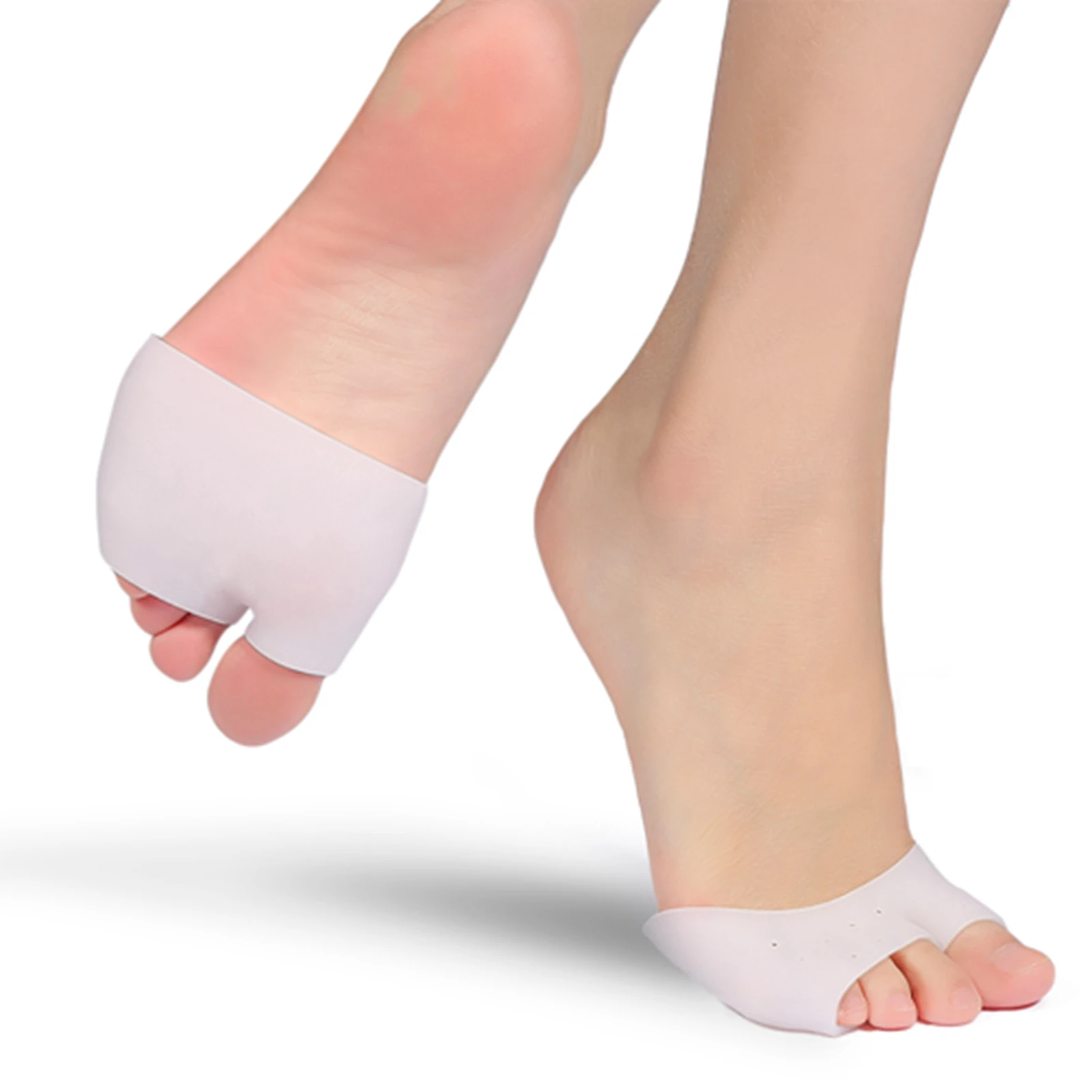 Toe Protective Cover 1 Pair Silicone Foot Toe Cushion Pad Protective Sleeve for Walking