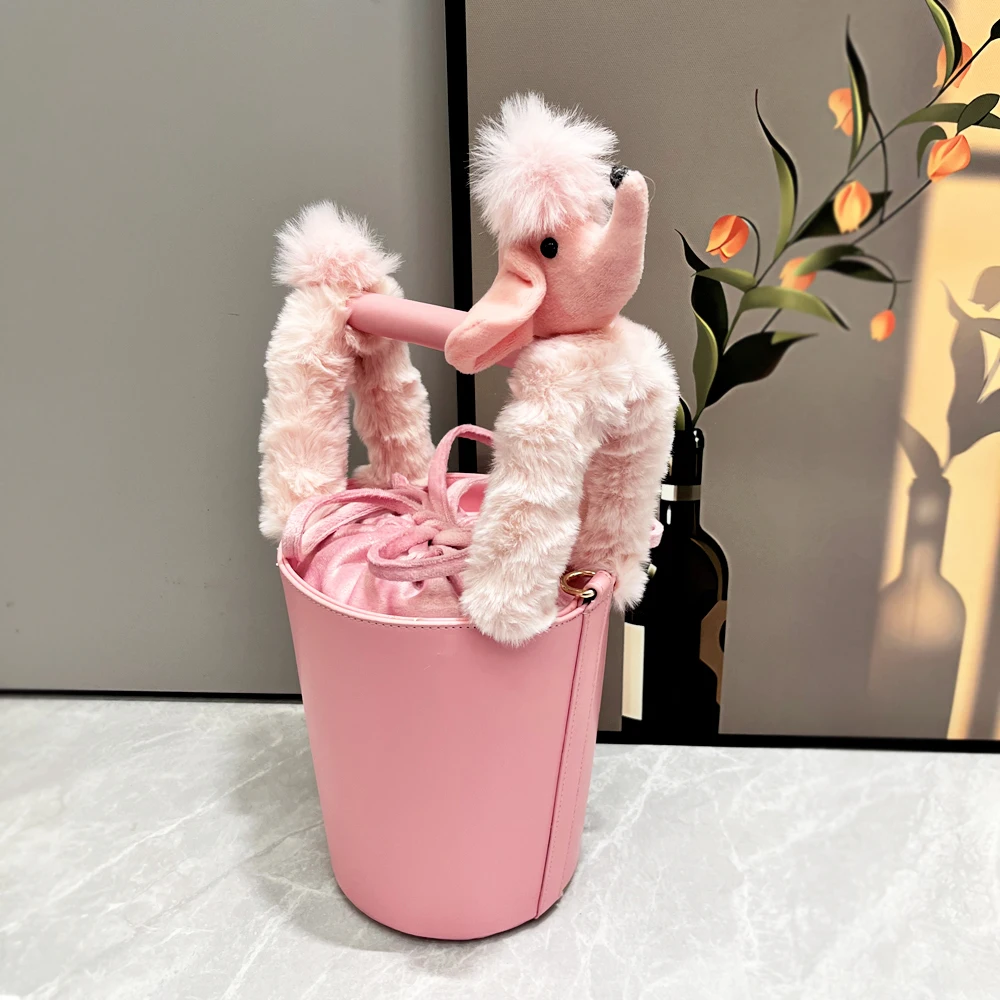 

Funny Handbag for women purses and handbag luxury Designer Handmade Women's bag Casual black bucket Female shoulder Bag