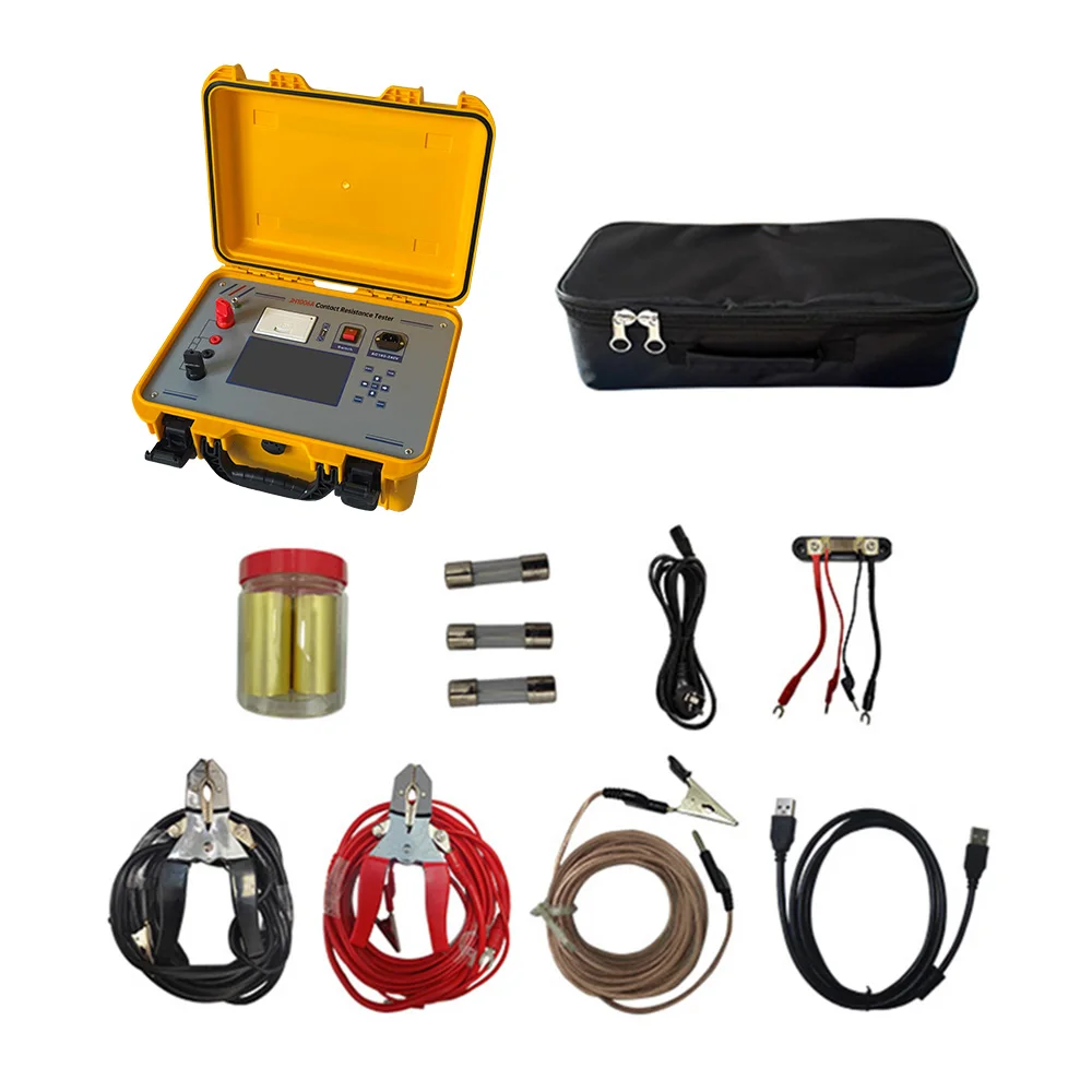 High Accuracy 100A Micro Ohm Meter Circuit Breaker Contact Resistance Tester With Store 100 Sets of Measurement Data