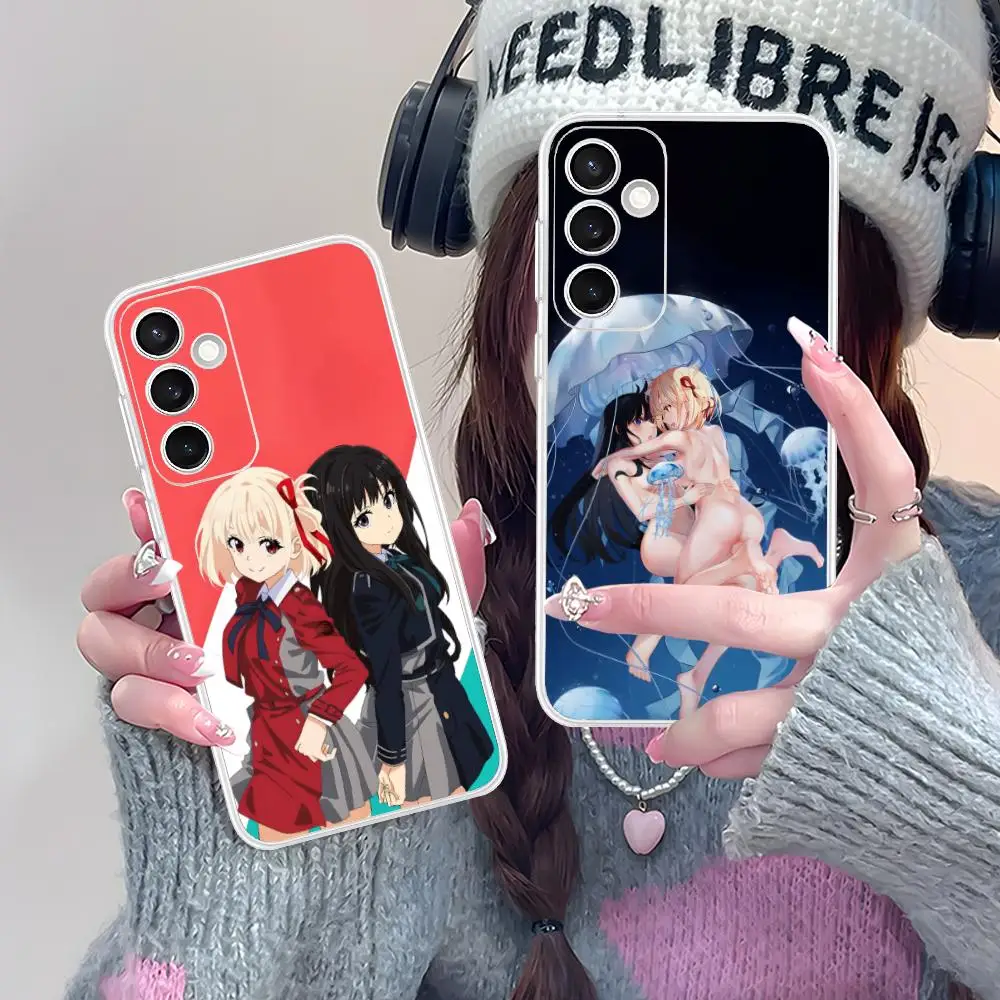 

Lycoris Recoil Anime Mobile Phone Case for Samsung Galaxy S25 S24 S23 S22 S21Plus FE Ultra Clear Colour Protective Cover Pretty