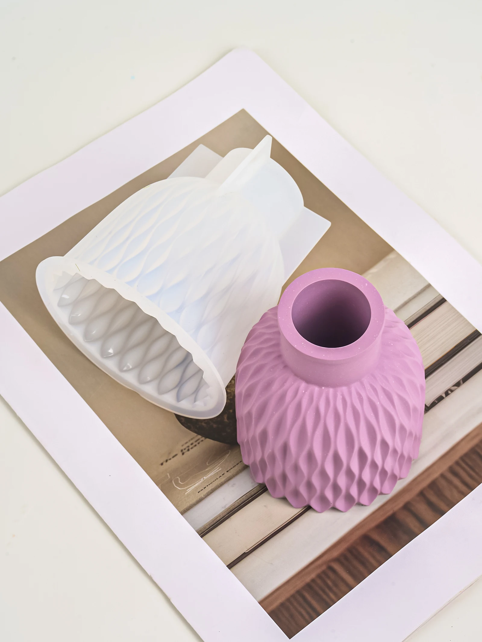 Nordic Modern Concrete Flower Vase Silicone Mold DIY Gypsum Ornament  Flower Pot Crafts Resin Molds Home Living Room Decoration